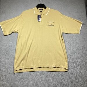 Five O'Clock Somewhere Madeira Beach, FL Polo Shirt‎ Men's XL Sage Yellow NEW